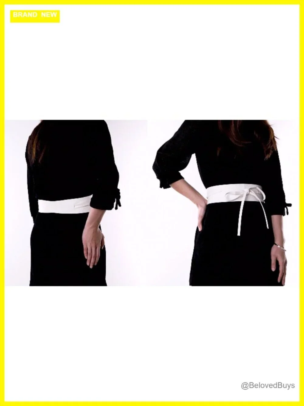 Women's PU Leather Obi Belt Self Tie Wrap Cinch Belt Bowknot Waistband for Dress